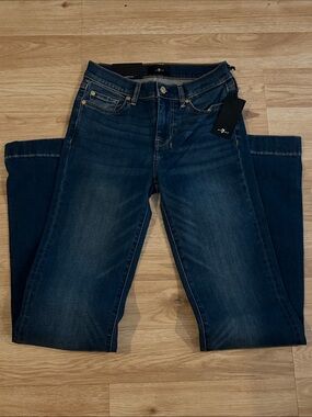 7 For All Mankind Dark Blue Flare Jeans